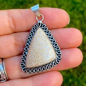 Tropical Fossil Coral Pendant